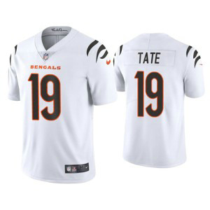 Nike Bengals 19 Auden Tate 2021 White Vapor Untouchable Limited Men Jersey Nike Bengals 19 Auden Tate 2021 White Vapor Untouchable Limited Men Jersey