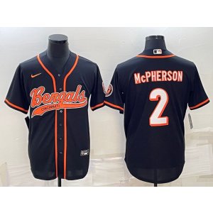 Nike Bengals 2 Evan McPherson Baseball Vapor Limited Men Jersey