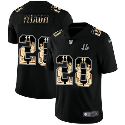 Nike Bengals 28 Joe Mixon Black Statue Of Liberty Limited Jersey Nike Bengals 28 Joe Mixon Black Statue Of Liberty Limited Jersey
