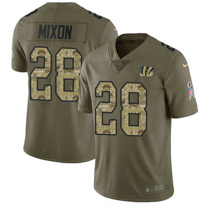 Nike Bengals 28 Joe Mixon Olive Camo Salute To Service Limited Jersey Nike Bengals 28 Joe Mixon Olive Camo Salute To Service Limited Jersey