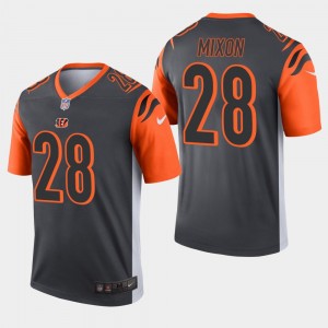 Nike Bengals 28 Joe Mixon Sliver Inverted Legend Men Jersey