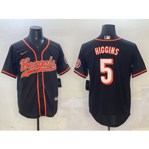 Nike Bengals 5 Tee Higgins Black Vapor Baseball Limited Men Jersey Nike Bengals 5 Tee Higgins Black Vapor Baseball Limited Men Jersey