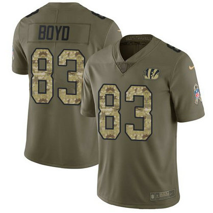 Nike Bengals 83 Tyler Boyd Olive Camo Salute To Service Limited Jersey Nike Bengals 83 Tyler Boyd Olive Camo Salute To Service Limited Jersey