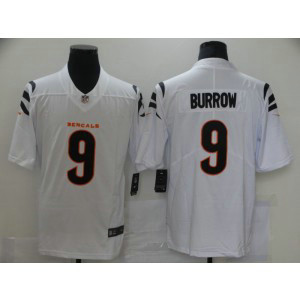 Nike Bengals 9 Joe Burrow 2021 New White Vapor Limited Men Jersey Nike Bengals 9 Joe Burrow 2021 New White Vapor Limited Men Jersey