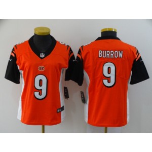 Nike Bengals 9 Joe Burrow Orange Vapor Untouchable Limited Women Jersey Nike Bengals 9 Joe Burrow Orange Vapor Untouchable Limited Women Jersey