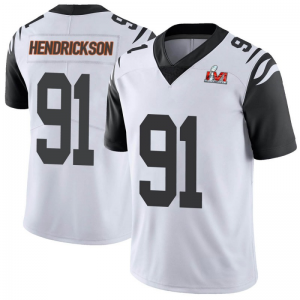 Nike Bengals 91 Trey Hendrickson White Super Bowl LVI Color Rush Limited Men Jersey Nike Bengals 91 Trey Hendrickson White Super Bowl LVI Color Rush Limited Men Jersey