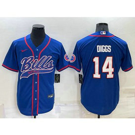 Nike Bills 14 Stefon Diggs Royal Vapor Baseball Limited Men Jersey