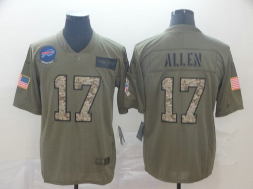 Nike Bills 17 Josh Allen 2019 Olive Camo Salute To Service Limited Jersey Nike Bills 17 Josh Allen 2019 Olive Camo Salute To Service Limited Jersey