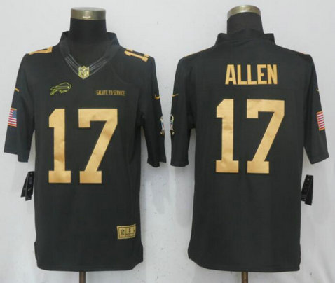 Nike Bills 17 Josh Allen Anthracite Gold Salute To Service Limited Jersey Nike Bills 17 Josh Allen Anthracite Gold Salute To Service Limited Jersey