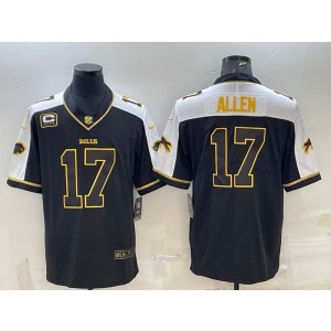Nike Bills 17 Josh Allen Black Thanksgiving Day Vapor Limited Men Jersey