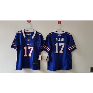 Nike Bills 17 Josh Allen Blue F.U.S.E. Vapor Limited Women Jersey