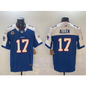 Nike Bills 17 Josh Allen Blue Thanksgiving F.U.S.E. Vapor Limited Men Jersey Nike Bills 17 Josh Allen Blue Thanksgiving F.U.S.E. Vapor Limited Men Jersey