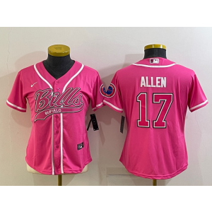 Nike Bills 17 Josh Allen Pink Vapor Baseball Limited Women Jersey Nike Bills 17 Josh Allen Pink Vapor Baseball Limited Women Jersey