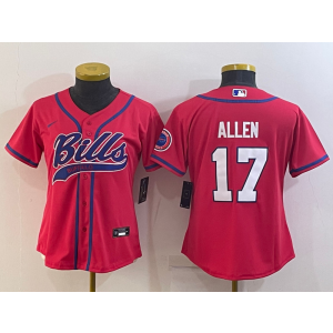 Nike Bills 17 Josh Allen Red Vapor Baseball Limited Women Jersey