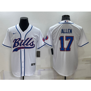 Nike Bills 17 Josh Allen White Vapor Baseball Limited Men Jersey