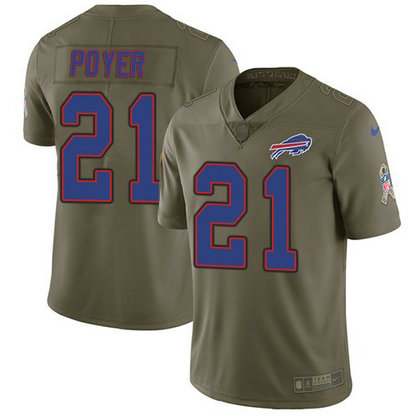 Nike Bills 21 Jordan Poyer Olive Salute To Service Limited Jersey
