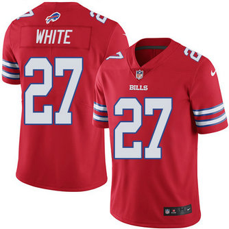 Nike Bills 27 Tre'Davious White Red Color Rush Limited Jersey Nike Bills 27 Tre'Davious White Red Color Rush Limited Jersey
