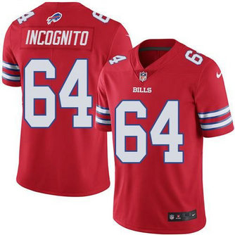 Nike Bills 64 Richie Incognito Red Color Rush Limited Jersey Nike Bills 64 Richie Incognito Red Color Rush Limited Jersey