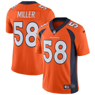 Nike Broncons 58 Von Miller Orange Vapor Untouchable Limited Jersey