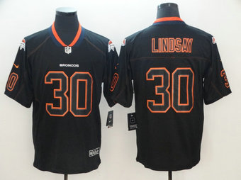 Nike Broncos #30 Phillip Lindsay Black Shadow Legend Limited Jersey