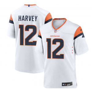 Nike Broncos 12 Harvey White Vapor Limited Men Jersey