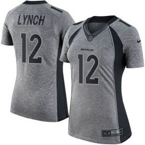 Nike Broncos 12 Paxton Lynch Gray Women NFL Gridiron Gray Jersey Nike Broncos 12 Paxton Lynch Gray Women NFL Gridiron Gray Jersey