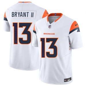 Nike Broncos 13 Pat Bryant II White 2025 Draft F.U.S.E. Vapor Limited Men Jersey