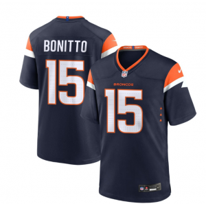 Nike Broncos 15 Bonitto Navy Vapor Untouchable Limited Men Jersey