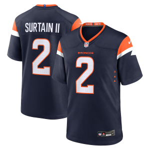 Nike Broncos 2 Pat Surtain II Navy 2024 F.U.S.E. Vapor Limited Men Jersey