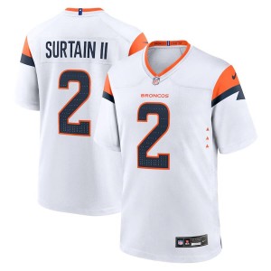 Nike Broncos 2 Pat Surtain II White 2024 F.U.S.E. Vapor Limited Men Jersey
