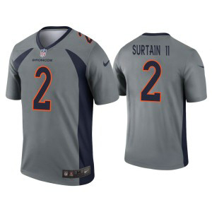 Nike Broncos 2 Patrick Surtain II Gray Inverted Legend Limited Men Jersey