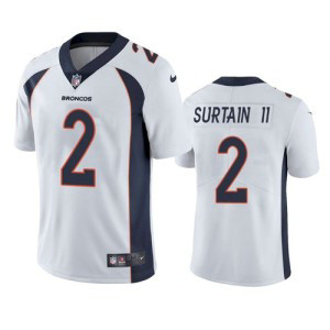 Nike Broncos 2 Patrick Surtain II White Vapor Untouchable Limited Men Jersey