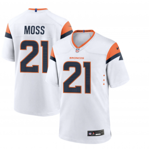 Nike Broncos 21 Moss White Vapor Limited Men Jersey