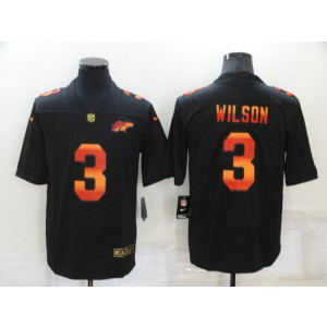 Nike Broncos 3 Russell Wilson Black Shadow Vapor Limited Men Jersey
