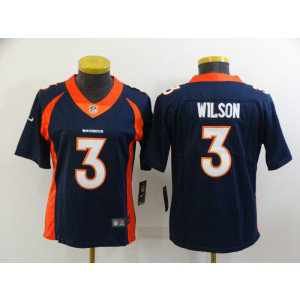 Nike Broncos 3 Russell Wilson Blue Vapor Untouchable Limited Women Jersey Nike Broncos 3 Russell Wilson Blue Vapor Untouchable Limited Women Jersey