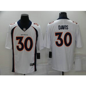 Nike Broncos 30 Terrell Davis White Vapor Untouchable Limited Men Jersey