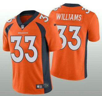 Nike Broncos 33 Javonte Williams Orange Vapor Untouchable Limited Jersey