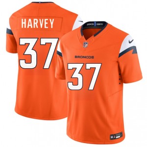Nike Broncos 37 RJ Harvey Orange 2025 Draft F.U.S.E. Vapor Limited Men Jersey