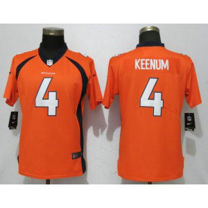 Nike Broncos 4 Case Keenum Orange Vapor Untouchable Limited Women Jersey Nike Broncos 4 Case Keenum Orange Vapor Untouchable Limited Women Jersey