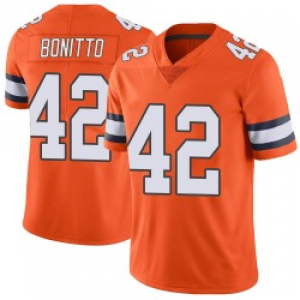 Nike Broncos 42 Nik Bonitto Orange Color Rush Limited Men Jersey