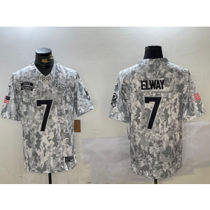 Nike Broncos 7 John Elway Arctic Camo 2024 F.U.S.E. Salute to Service Limited Men Jersey