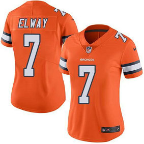 Nike Broncos 7 John Elway Orange Women Color Rush Limited Jersey Nike Broncos 7 John Elway Orange Women Color Rush Limited Jersey