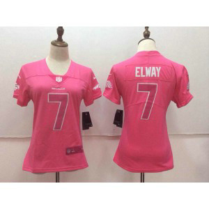 Nike Broncos 7 John Elway Pink Stitched NFL Limited Rush Fashion Women Jersey Nike Broncos 7 John Elway Pink Stitched NFL Limited Rush Fashion Women Jersey