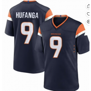 Nike Broncos 9 Hufanga Blue Vapor Limited Men Jersey
