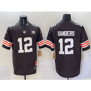 Nike Browns 12 Shedeur Sanders Brown 2025 Draft F.U.S.E. Vapor Limited Men Jersey with patch Nike Browns 12 Shedeur Sanders Brown 2025 Draft F.U.S.E. Vapor Limited Men Jersey with patch