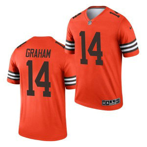 Nike Browns 14 Otto Graham Orange Inverted Legend Limited Men Jersey Nike Browns 14 Otto Graham Orange Inverted Legend Limited Men Jersey