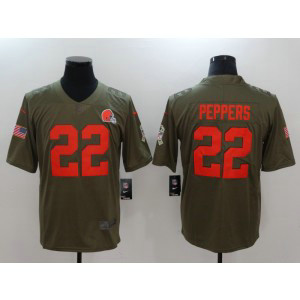 Nike Browns 22 Jabrill Peppers Olive 2017 Salute To Service Limited Men Jersey Nike Browns 22 Jabrill Peppers Olive 2017 Salute To Service Limited Men Jersey
