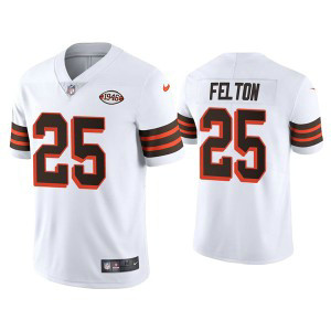 Nike Browns 25 Demetric Felton White 1946 Collection Vapor Untouchable Limited Men Jersey