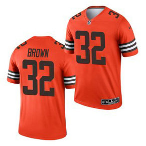Nike Browns 32 Jim Brown Orange Inverted Legend Limited Men Jersey Nike Browns 32 Jim Brown Orange Inverted Legend Limited Men Jersey