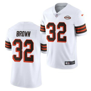 Nike Browns 32 Jim Brown White 1946 Collection Vapor Limited Men Jersey Nike Browns 32 Jim Brown White 1946 Collection Vapor Limited Men Jersey